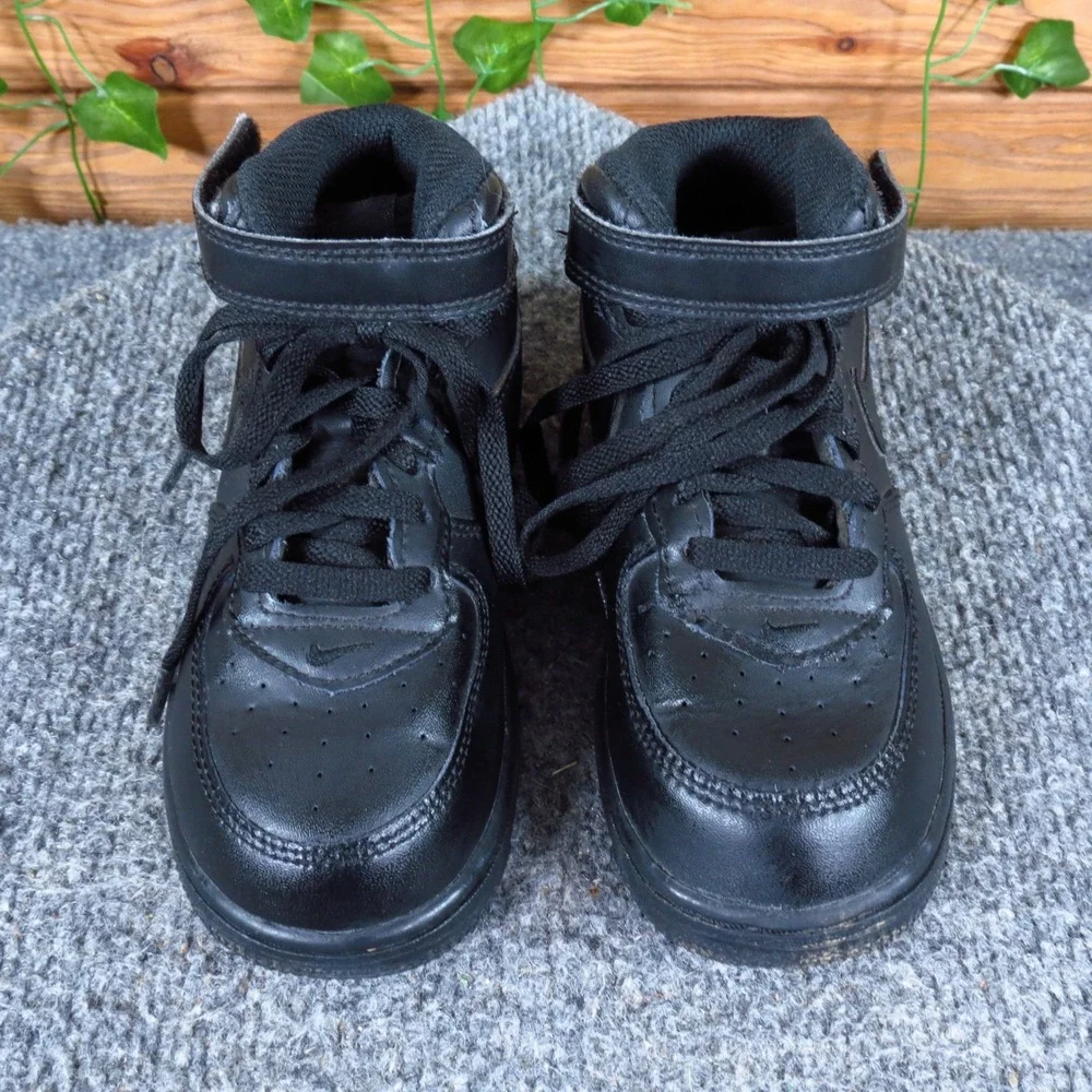 Nike Air Force 1 Mid Toddler Boys Girls Sneaker Size 10C Lifestyle Triple Black‎
